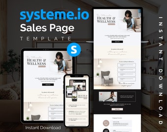 Boho Neutral Systeme.io Sales Page Template Systemeio Course Landing Page Systeme io Sales Funnel Coach Template Beige Systeme.io Template