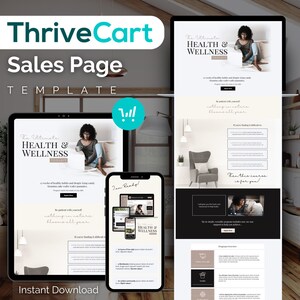 Neutral ThriveCart Sales Page Template ThriveCart Course Landing Page Online Course Sales Funnel Coach Template Beige ThriveCart Template