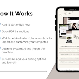 Systeme.io template bundle Systemeio bundle opt-in lead magnet tripwire sales page Systeme io template Masterclass Template PLR Template membership
how it works
