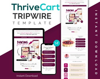 ThriveCart Tripwire Template eBook Tripwire Sales Page Template Purple ThriveCart Template Course Landing Page Online Course Sales Funnel