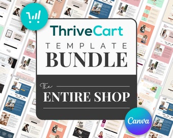 ThriveCart Template Bundle The Entire Shop Checkout Tripwire Sales Page Membership Lead Magnet Templates Landing Page Course Sales Funnel