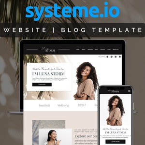 Systeme.io Website Template systemeio Blog Template Neutral Systeme io Template Coach website template blog website template