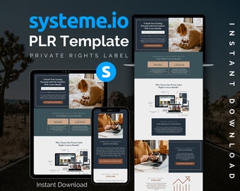Systeme.io PLR Sales Page Template Systemeio Private Label Rights Landing Page Systeme io Sales Funnel Template Systeme.io Template