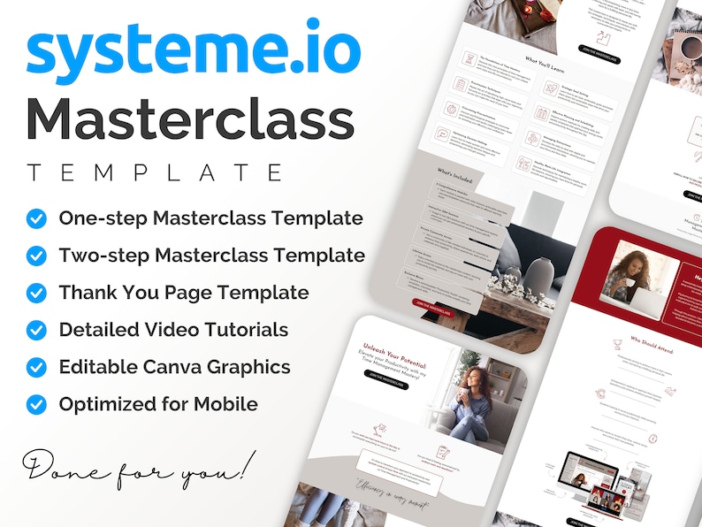 systeme.io masterclass sales page template systeme io masterclass sales page template systemeio masterclass template systeme.io landing page systeme.io sales funnel bootcamp template Coaching funnel template two step checkout one step checkout