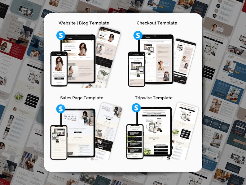 Systeme.io template bundle Systemeio bundle opt-in lead magnet tripwire sales page Systeme io template Masterclass Template PLR Template membership
Coaching funnel template Online Course sales page Template mockup, done for you Pinterest landing page