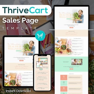 ThriveCart Sales Page Template Course Sales Page Template ThriveCart Template Course Landing Page Online Course Sales Funnel Coach Template