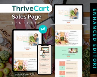 ThriveCart Sales Page Template Course Sales Page Template ThriveCart Template Course Landing Page Online Course Sales Funnel Coach Template