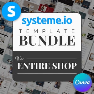 Systeme.io Entire Shop Bundle Website Blog Sales Page Membership PLR Tripwire Lead Magnet Masterclass Systemeio Templates Systeme io