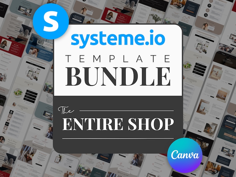 Systeme.io template bundle Systemeio bundle opt-in lead magnet tripwire sales page Systeme io template Masterclass Template PLR Template membership
Coaching funnel template Online Course sales page Template mockup, done for you Pinterest landing page