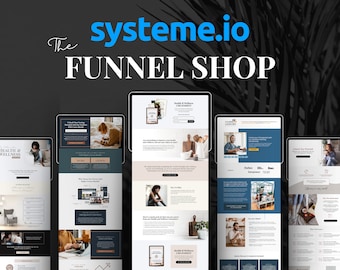 Systeme.io Funnel Shop Bundle Template Bundle Sales Page Membership PLR Tripwire Lead Magnet Masterclass Systemeio Templates Systeme io