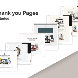 Systeme.io template bundle Systemeio bundle opt-in lead magnet tripwire sales page Systeme io template Masterclass Template PLR Template membership
thank you page