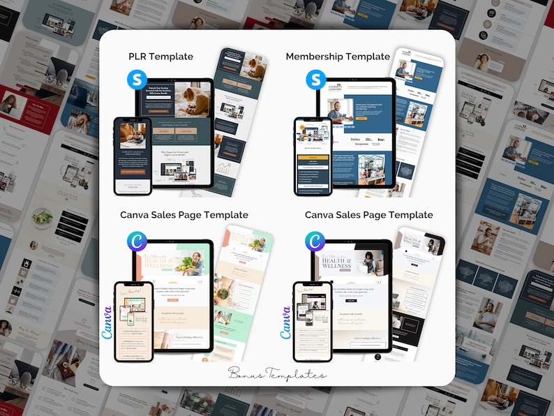Systeme.io template bundle Systemeio bundle opt-in lead magnet tripwire sales page Systeme io template Masterclass Template PLR Template membership
Coaching funnel template Online Course sales page Template mockup, done for you Pinterest landing page
