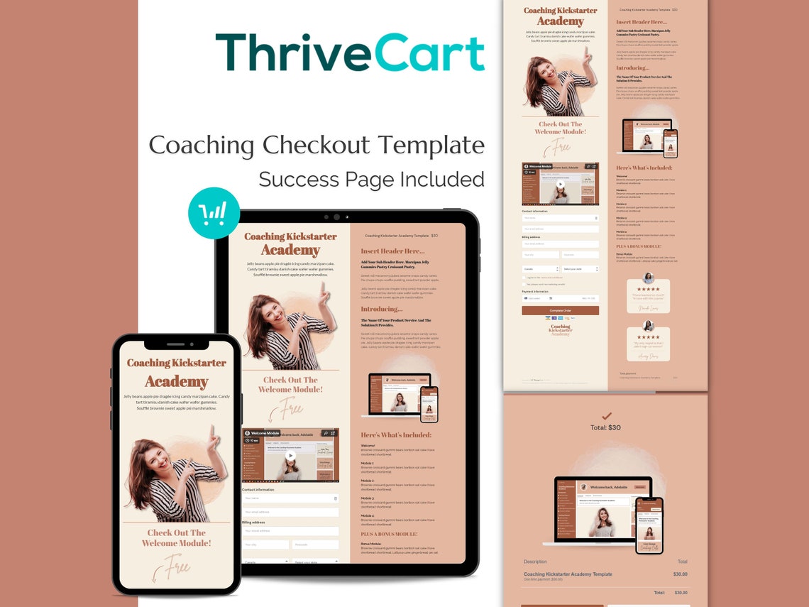 Thrivecart Checkout Template Thrivecart Template Coaching Etsy Thrivecart Checkout Template Thrivecart Template Coaching Etsy
