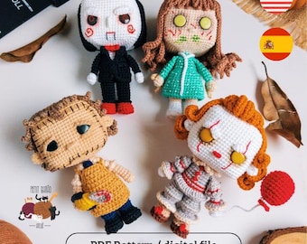 Classics Horror Icons Vol.02 Amigurumi Pattern - Crochet PDF