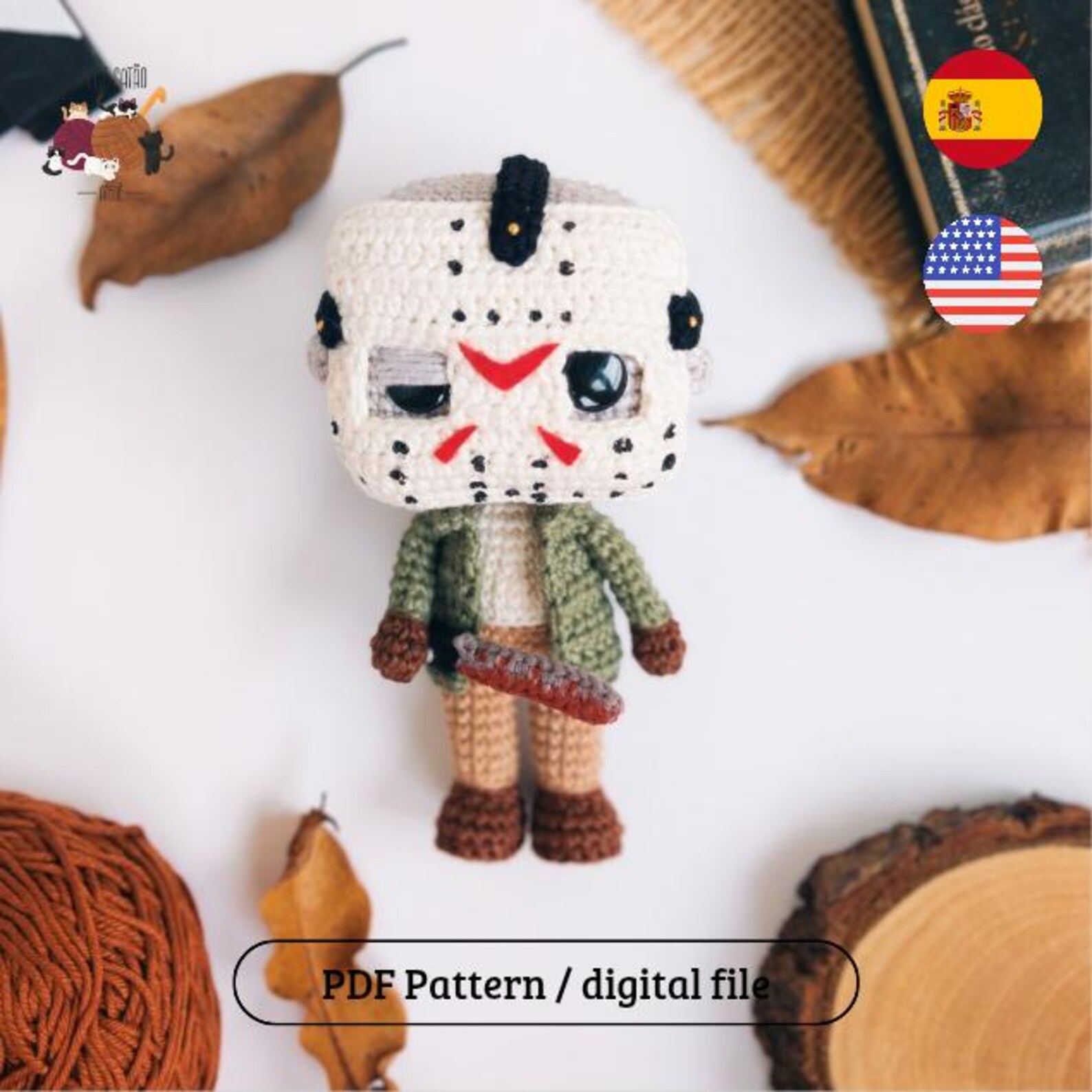 Classic Hockey Mask Slasher Amigurumi Pattern – PDF - Etsy