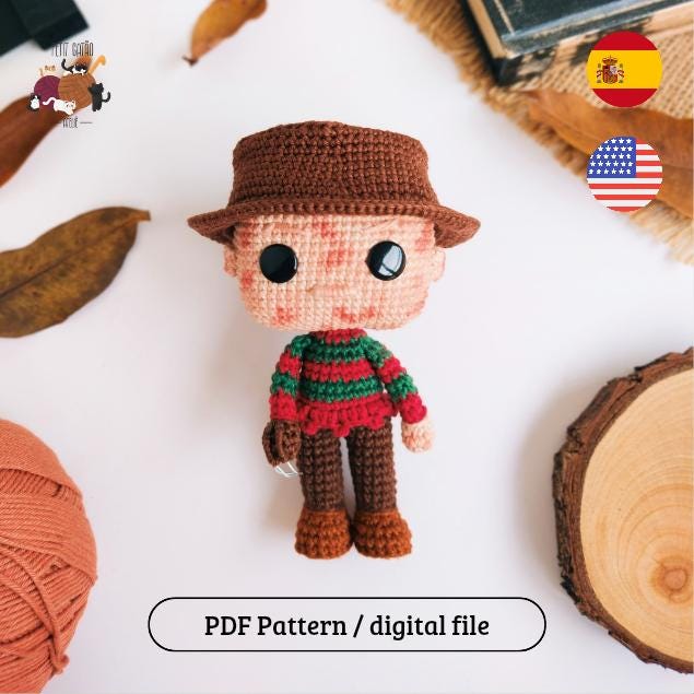 Striped Sweater Slasher Amigurumi Pattern