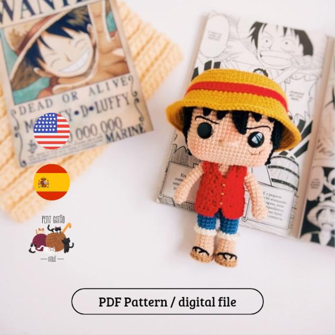 Tutorial: Luffy Amigurumi Pattern - Fanart PDF - Etsy