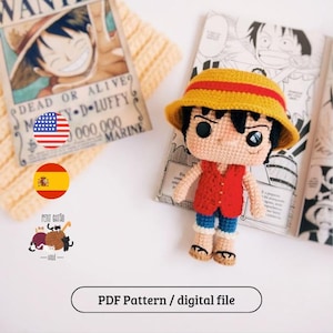 Tutorial: Patrón Luffy Amigurumi - Fanart PDF