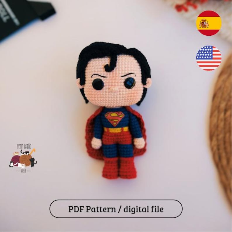 Zelfstudie: Superman Amigurumi-patroon - Fanart PDF afbeelding 1