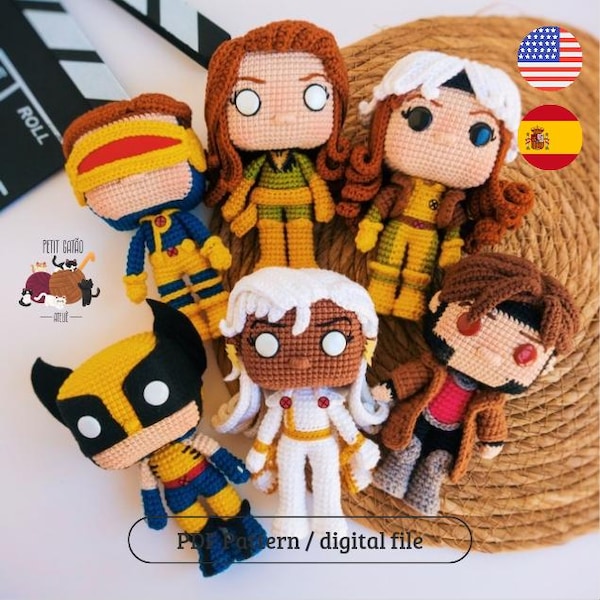Mutant Heroes Amigurumi Pattern Set – Super Hero Crochet PDF