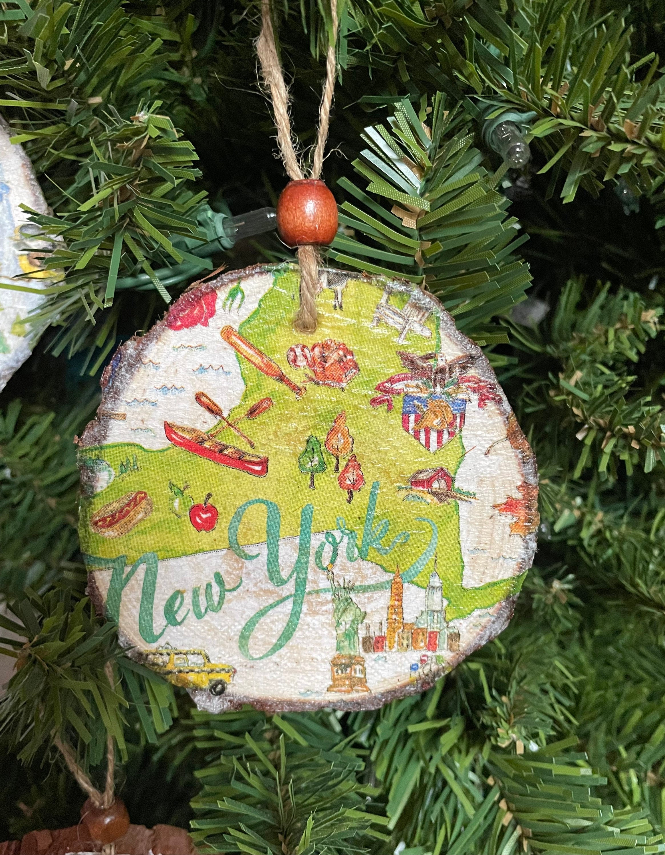 How to Make Decoupage Wood Slice Art - Town & Country Living