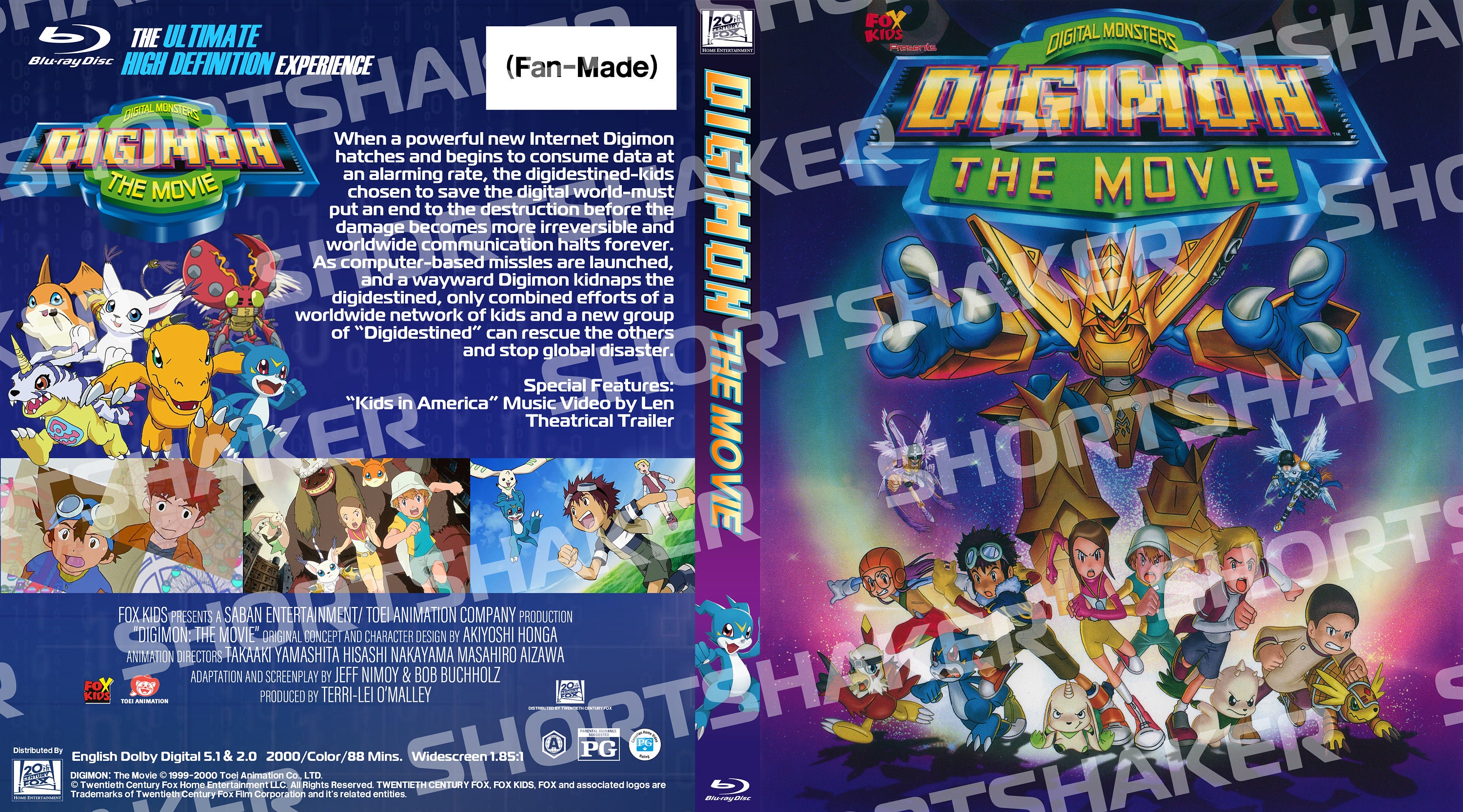 Digimon the Movie (2000) Fan-made Blu-ray Cover (no Blu-ray Disc) - Etsy