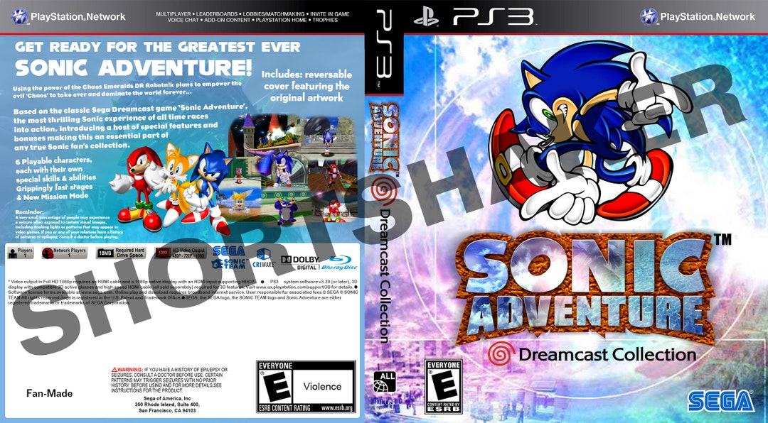 Sonic Adventure DX Director's Cut Custom Xbox 360 Cover -  Sweden