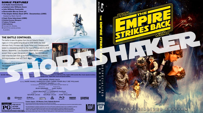 The Empire Strikes Back Despecialized Edition Custom Blu-ray Cover 1990 ...