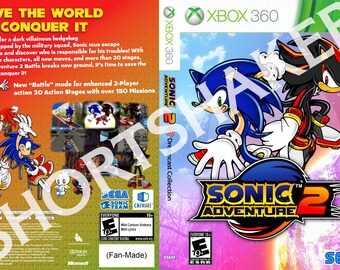 Sonic Adventure Battle Custom Xbox 360 Cover (no Game)