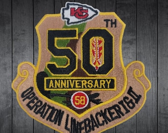 KANSAS CITY CHIEFS 50TH Anniversary Operation Linebackers Patch for Jersey 58