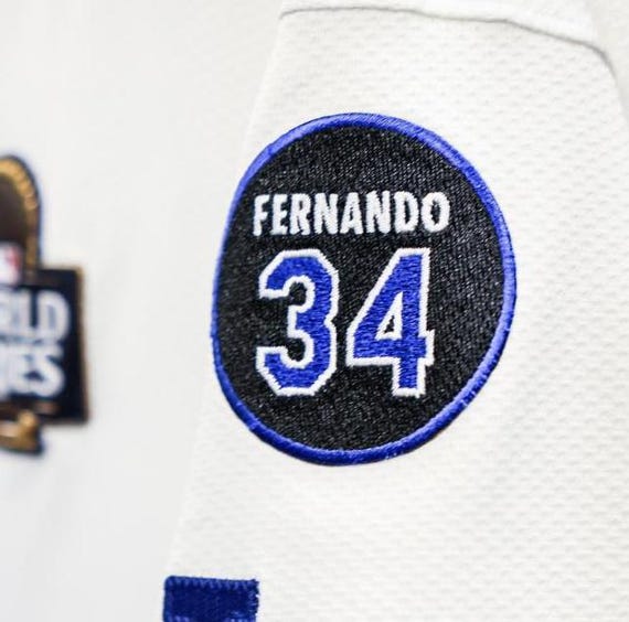 Fernando Valenzuela Patch #34 Memorial Patch Los Angeles Dodgers LA  World Series 2024 Baseball Jersey patch