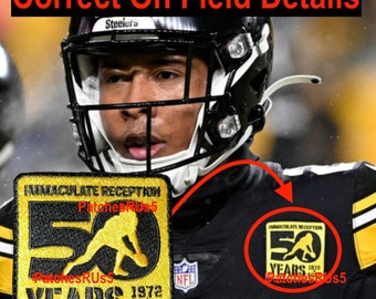 Franco Harris Patch Immaculate reception 50 years Patch Pittsburg Steelers 50th Anniversary memorial patch 1972 - 2022 Active