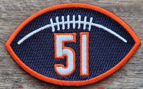 Dick Butkus Patch #51 Patch Chicago Bears Football Jersey Patch Memorial  2023