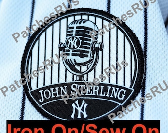 John Sterling Patch New York Yankees Memorial Baseball Jersey Patch Microphone