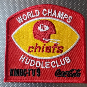 KANSAS CITY CHIEFS Super Bowl World Champs Huddle Club Coca Cola 1969 Patch Iron On