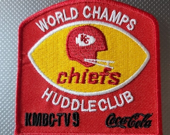 KANSAS CITY CHIEFS Super Bowl World Champs Huddle Club Coca Cola 1969 Patch Iron On