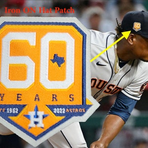 Houston Astros 60th 60 Years Anniversary Hat Patch - Small Iron On Hat Patch Space City