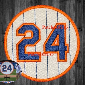 Willie Mays #24 Patch Baseball Jersey Retirement Patch NEW YORK METS Iron On