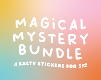 Mystery Sticker Bundle | Trendy Sticker Bundle | Surprise Pack | Feminist Stickers | Vinyl Stickers | Holographic Stickers | Surprise Me