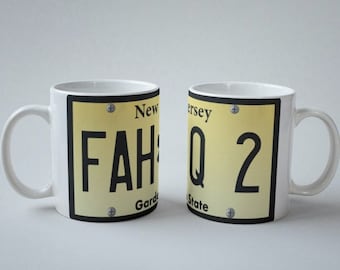 Funny New Jersey License Plate 15oz Mug.