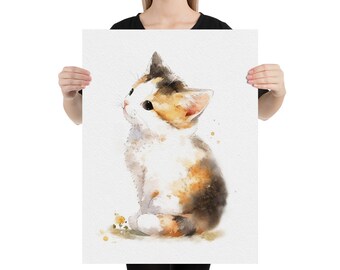 猫の時間　松波照慶　M8号　縦　かわいいネコちゃん　油彩画　4匹の猫　松波画伯 il_340x270.5584712173_23b8.jpg