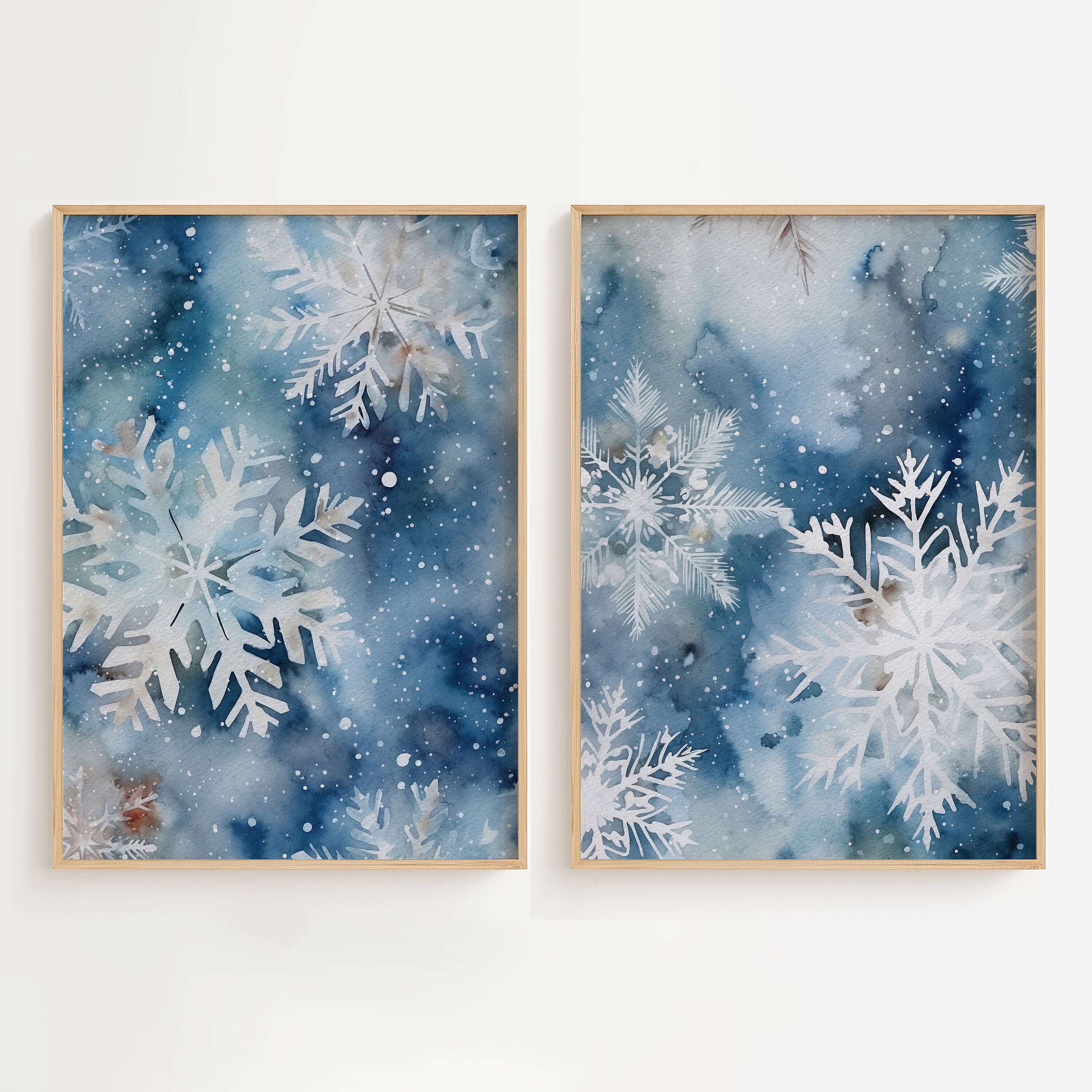 Snowflakes acrylic painting tutorial easy snow flakes painting on canvas  step by step for beginners 