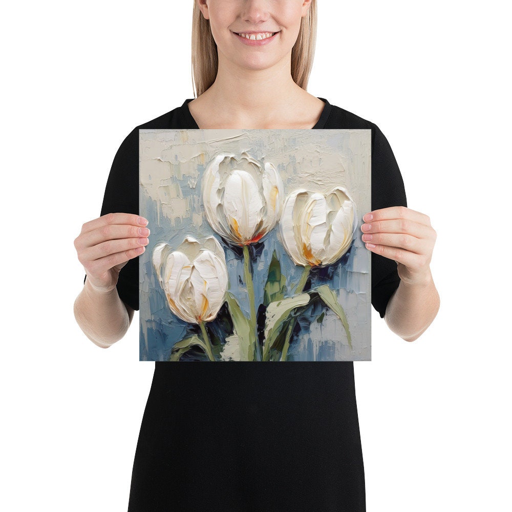 チューリップの油絵 花の絵画 花の壁アート - Etsy 日本