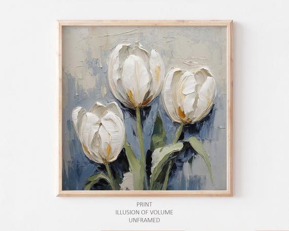 チューリップの油絵 花の絵画 花の壁アート - Etsy 日本