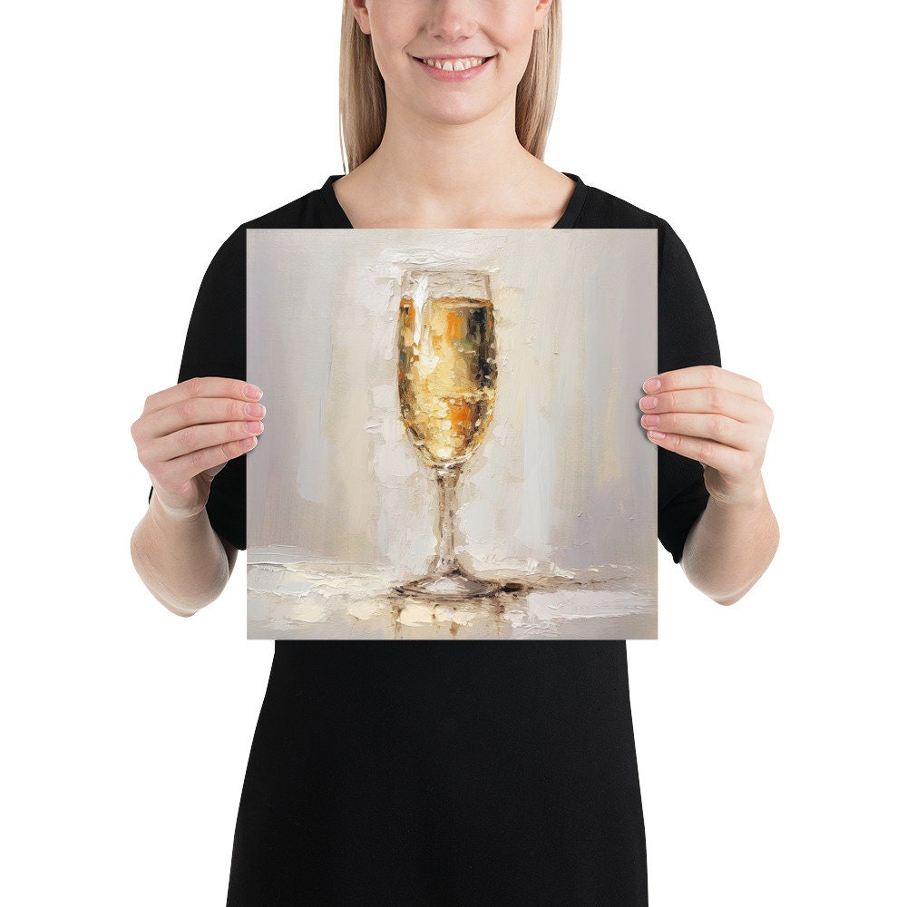 Panneau De Cuisine Verre Trempé 60x60 Cm – Crédence Anti-Éclaboussures Verres De Champagne – Personnalisable Et Facile à Poser
