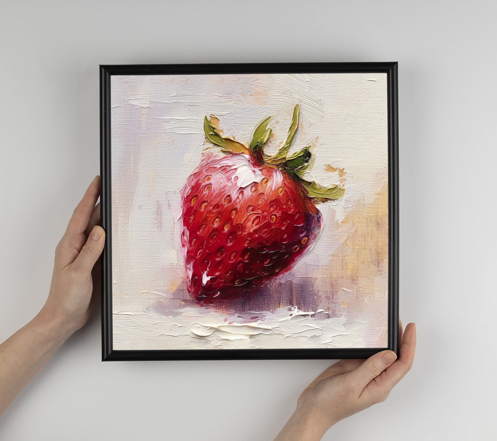 イチゴの油絵プリント ベリー絵画 キッチンウォールアート - Etsy 日本