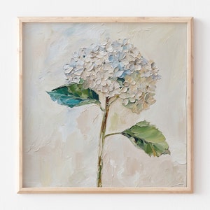 Hydrangea Set of 3 Oil Paintings Floral Wall Art Flowers Artwork ...
