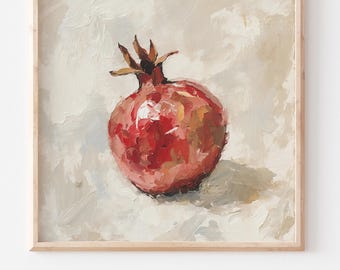 ザクロの油絵フルーツ絵画食品アートワークキッチン壁装飾 - Etsy 日本