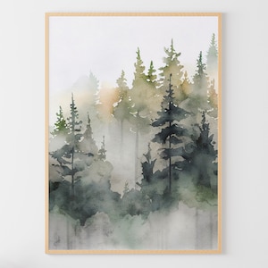 Watercolor Painting Tutorial, Misty Scenery