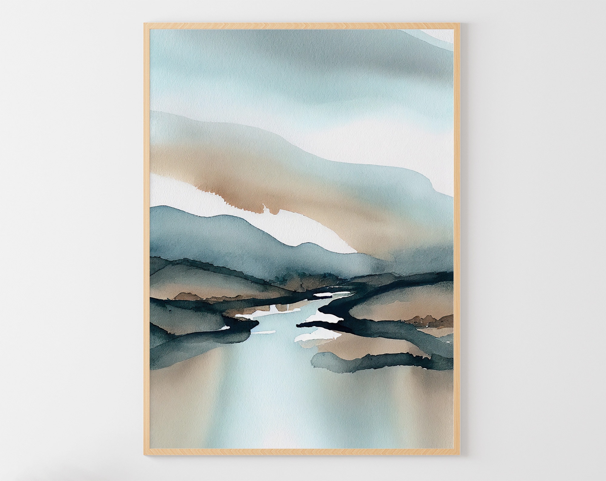 Abstract cheap river painting